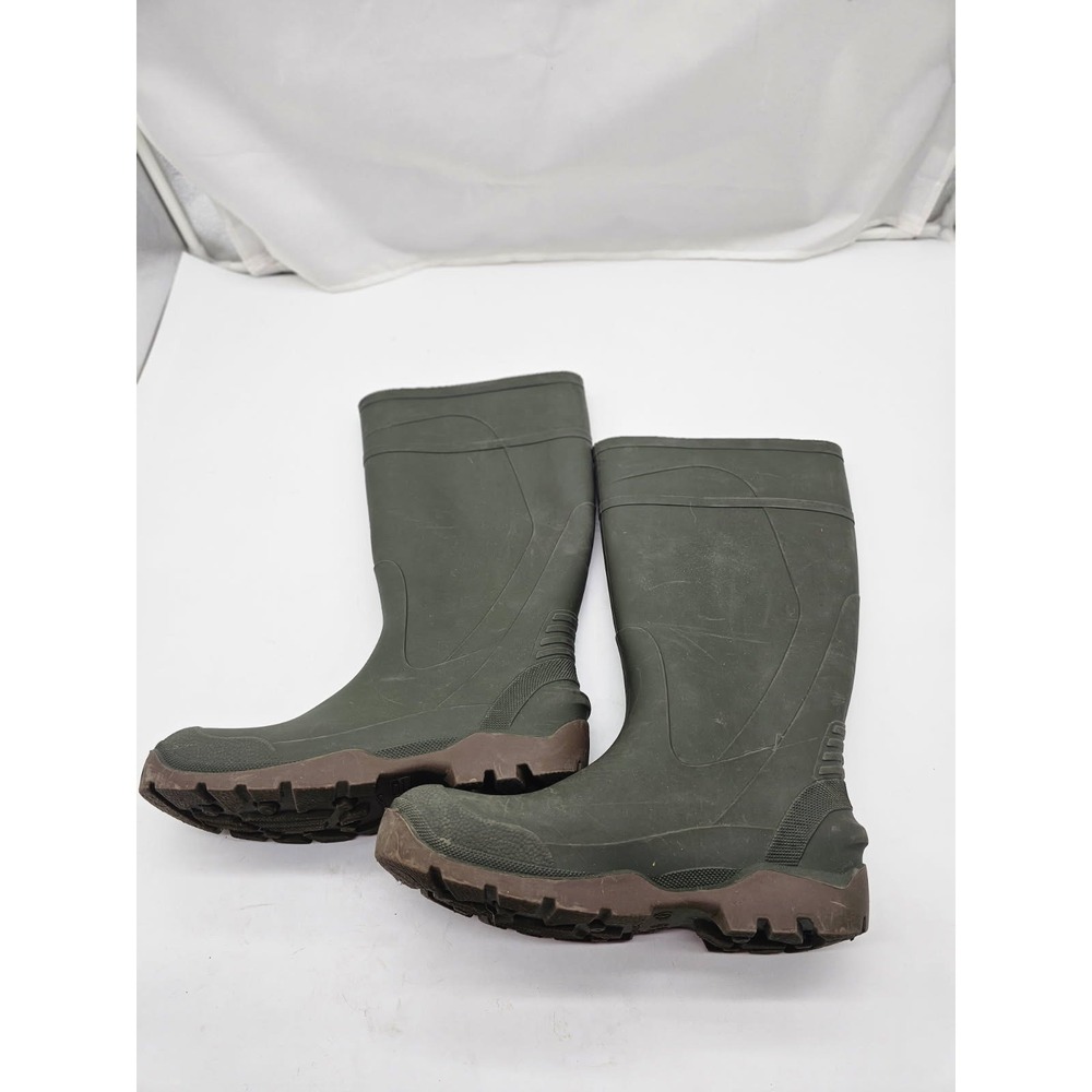 Rain Boots Women Size 8 Green Good Waterproof Rubber Lug Sole Canada - Picture 11 of 11